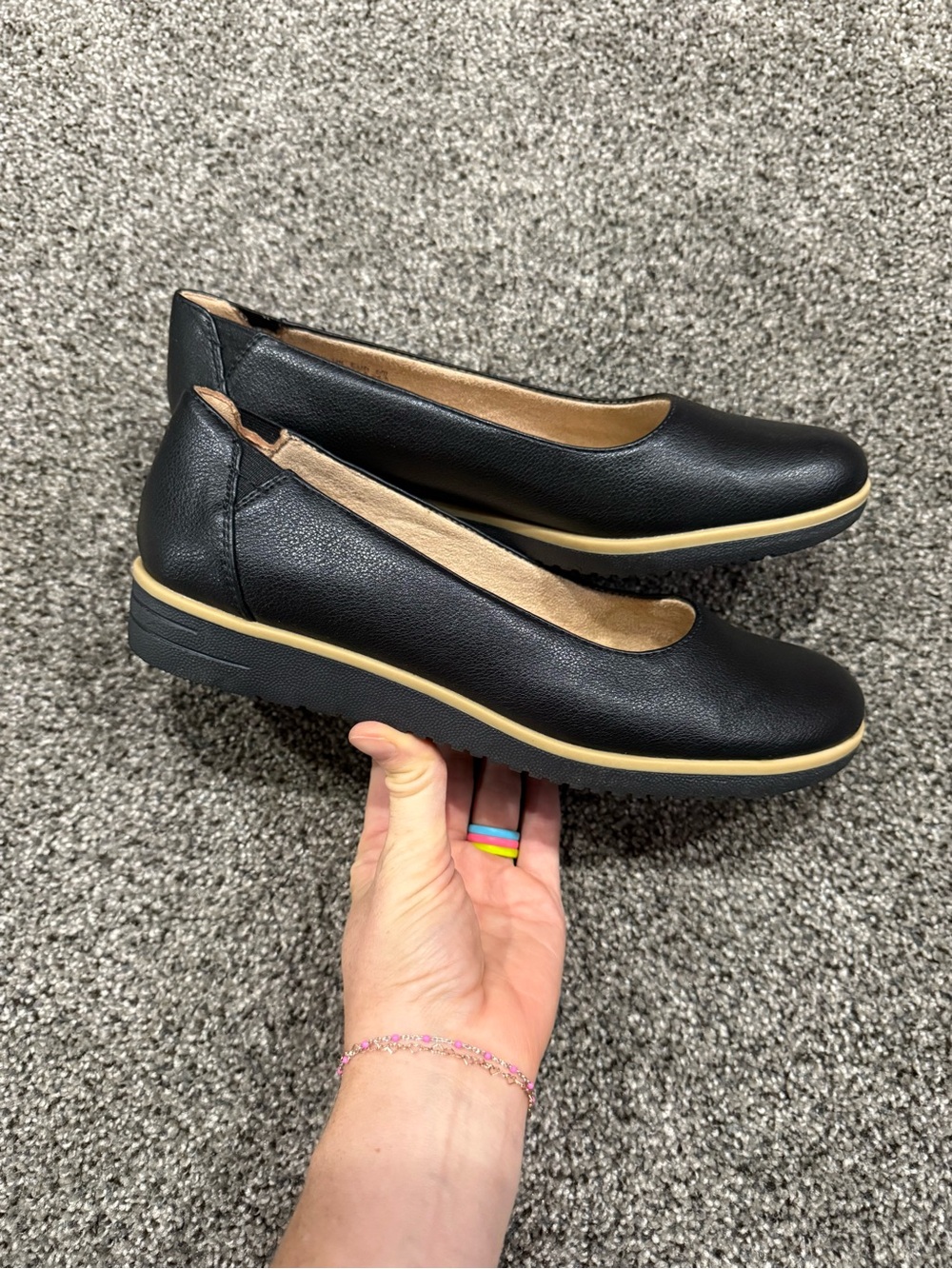 Women’s Black Ballet Flats -Size 8